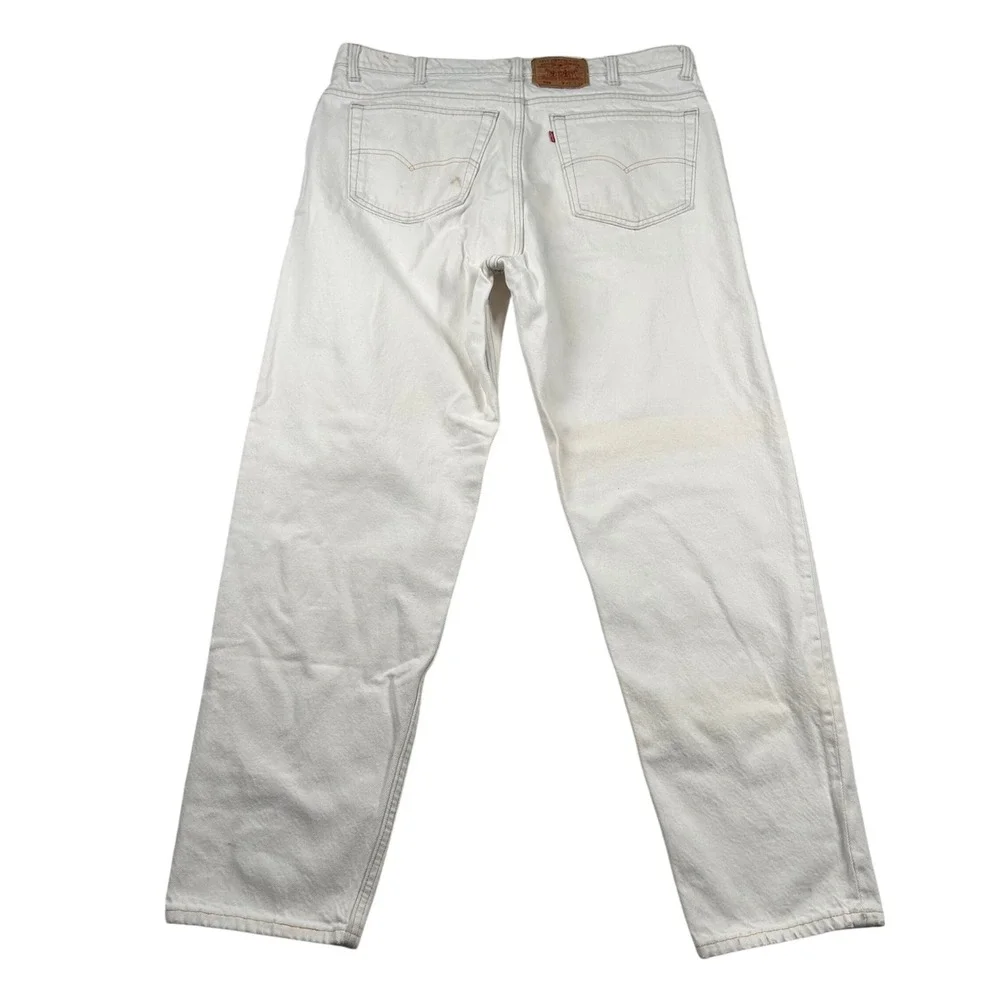 Vintage Levis 550 Jeans Mens 42x32 (fits 39x32) White Taper 1990s Y2K USA